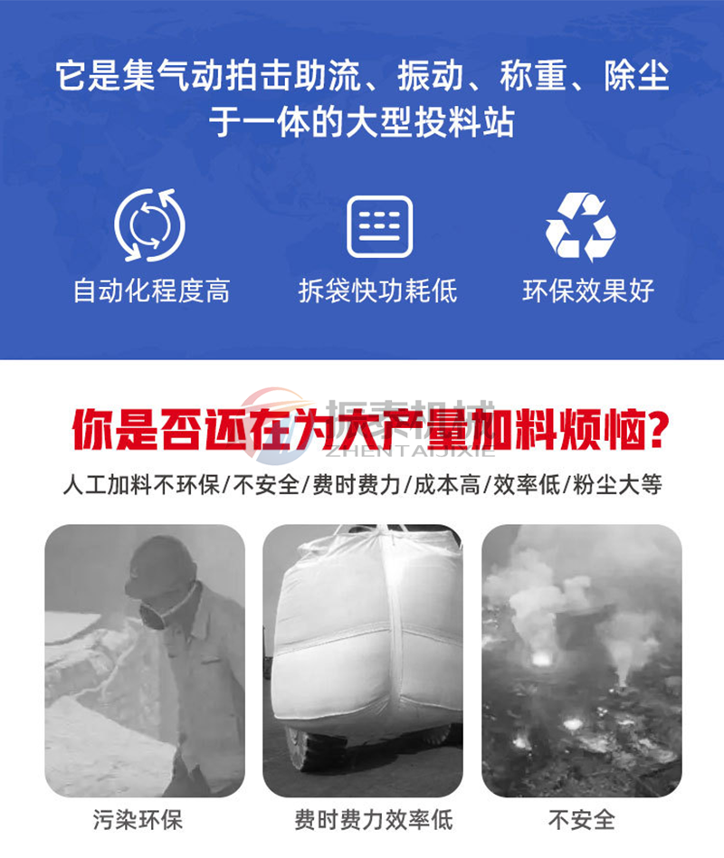 工业废盐吨袋拆包机优点